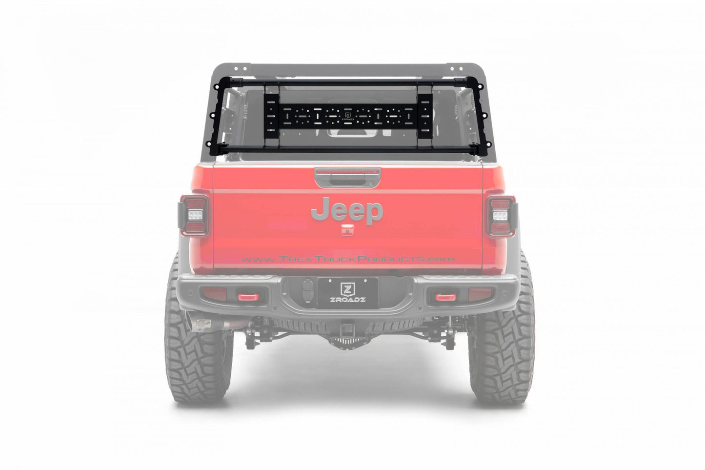 ZROADZ Z834001 Black Mild Steel Aluminum Access Overland Rear Gate Fits 2019-2023 Jeep Gladiator