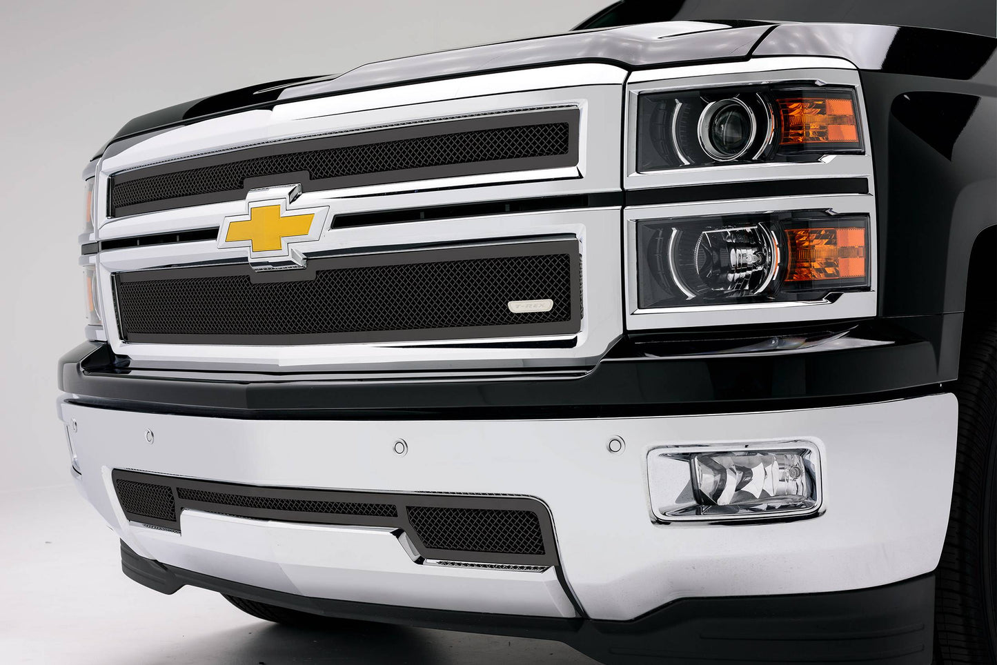 T-REX Grilles 51117 Black Mild Steel Small Mesh Grille Fits 2014-2015 Chevrolet Silverado 1500 LT Silverado 1500 LTZ