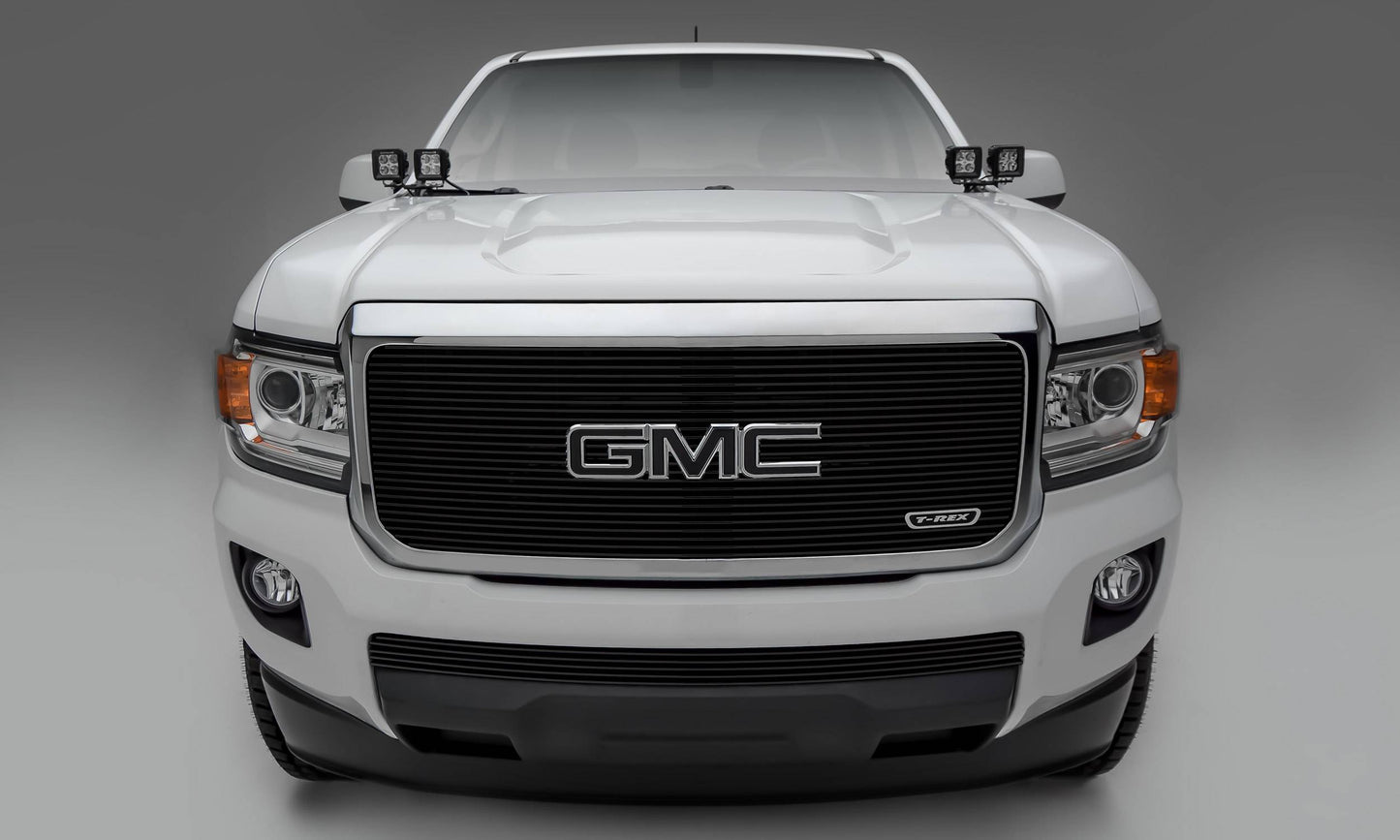 T-REX Grilles 20371B Black Aluminum Horizontal Grille Fits 2015-2020 GMC Canyon