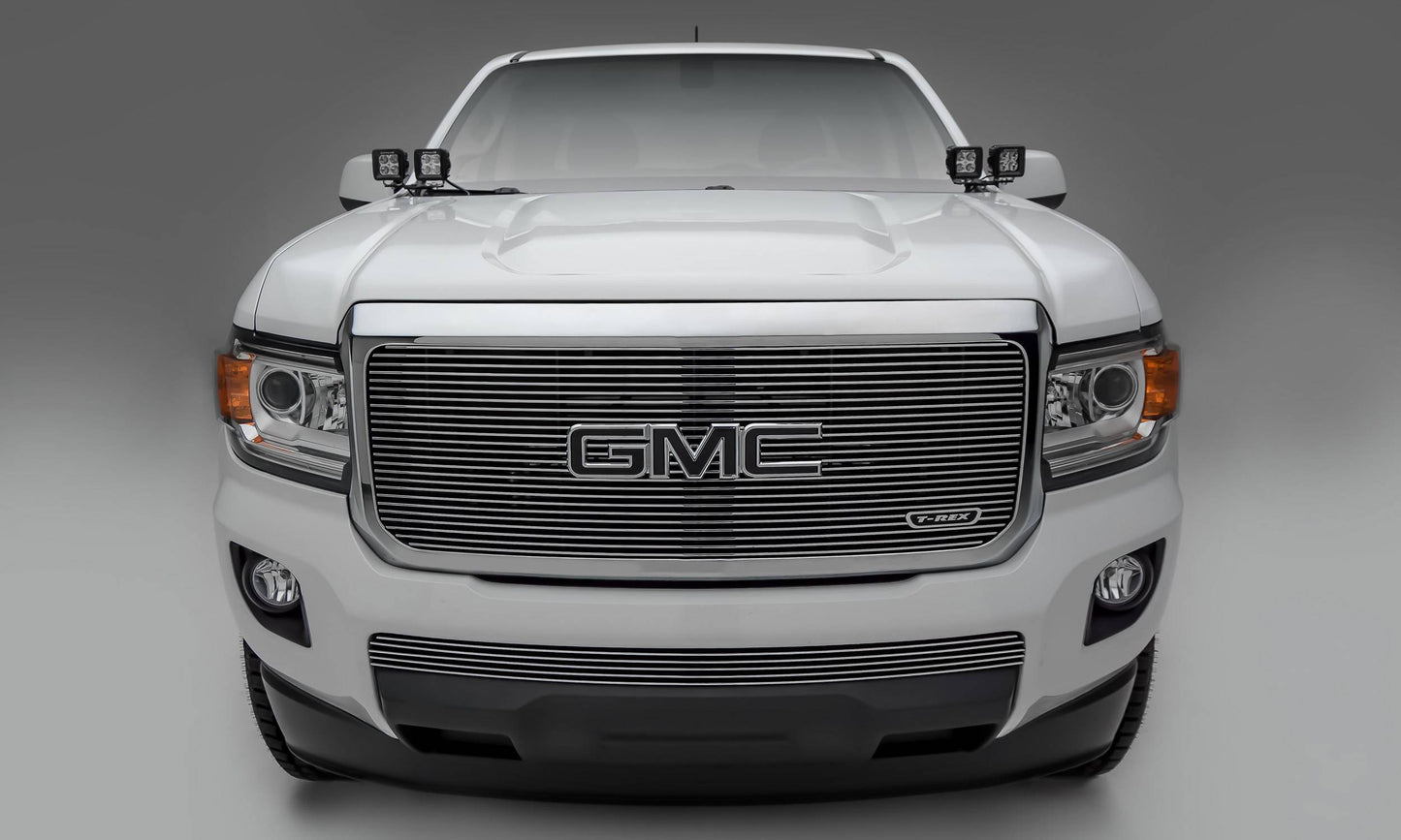 T-REX Grilles 25371 Polished Aluminum Horizontal Bumper Grille Fits 2015-2020 GMC Canyon