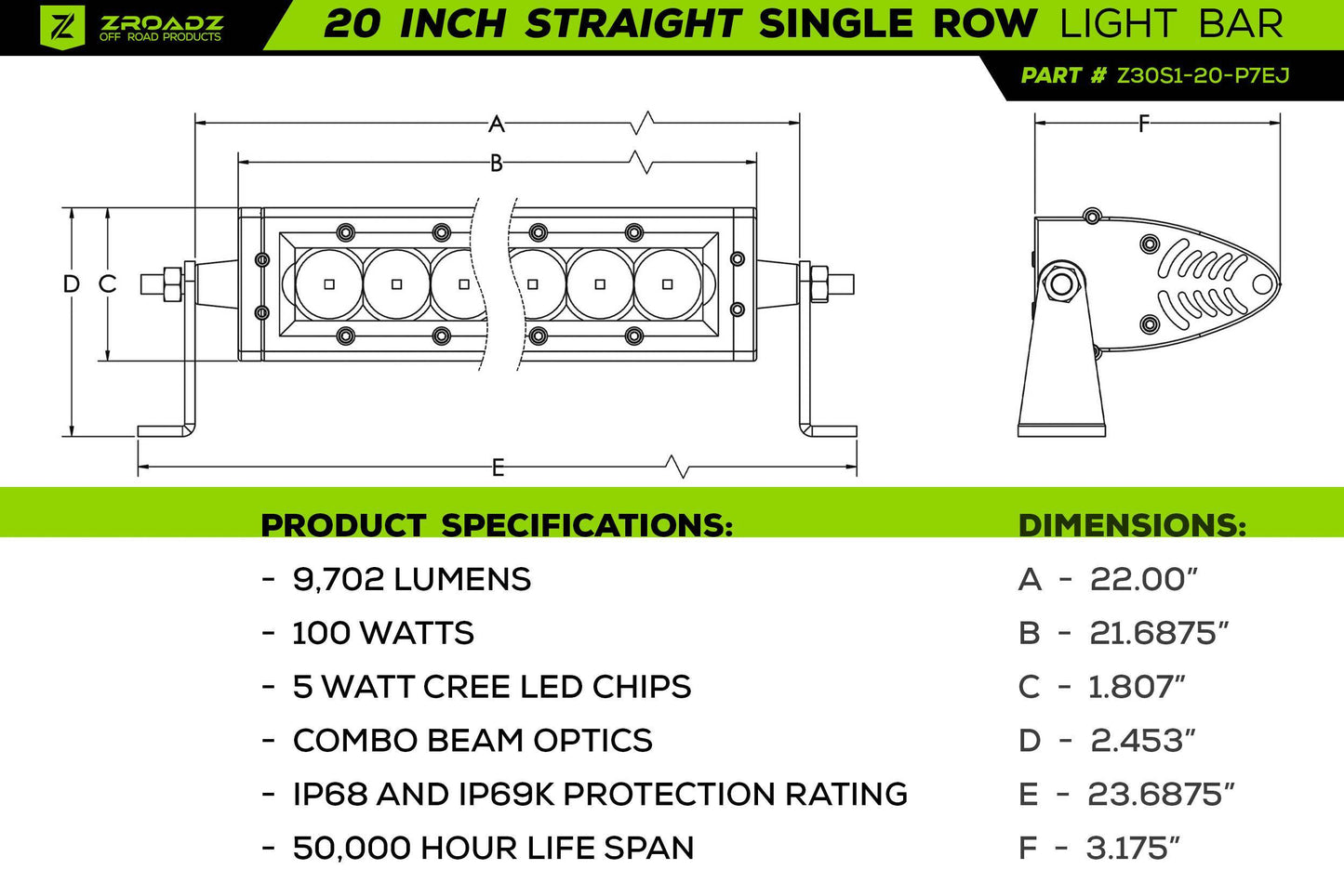 ZROADZ Z344813-KIT Black Mild Steel Hood Hinge LED Kit Fits 2007-2018 Jeep Wrangler JK Wrangler JKU