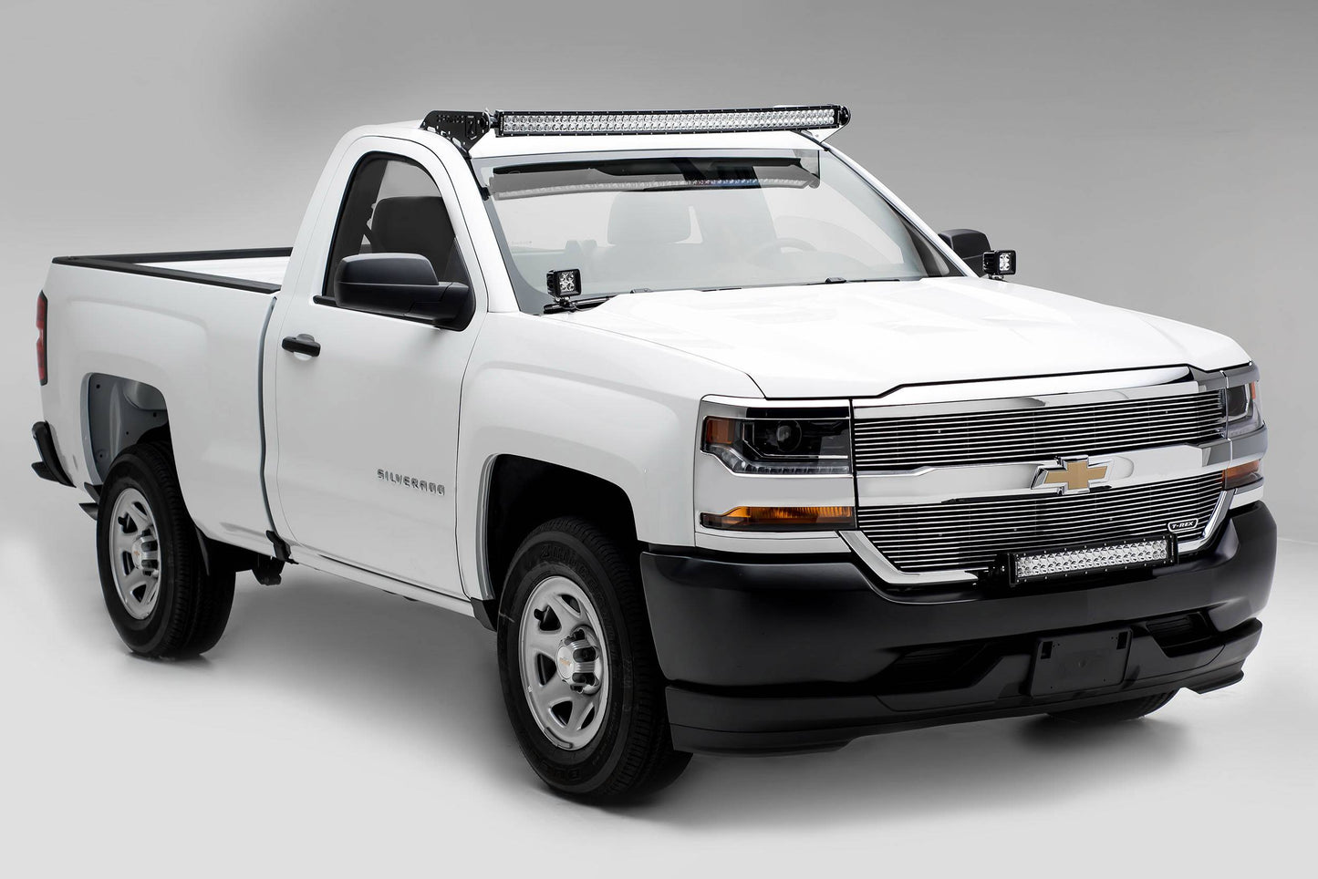 ZROADZ Z332281 Black Mild Steel Front Roof LED Bracket Fits 2019 -2022 Chevrolet Silverado 1500 LTD