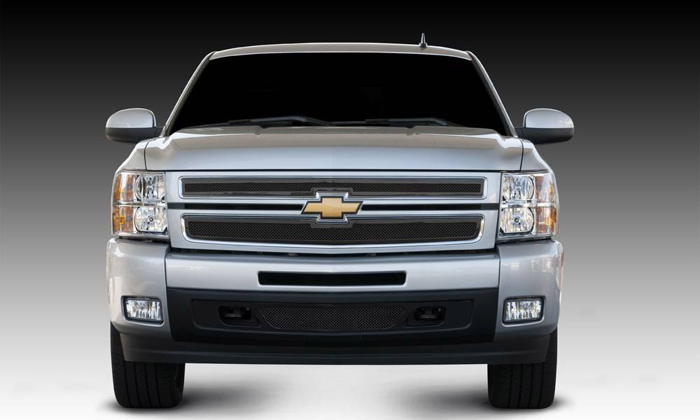 T-REX Grilles 51110 Black Mild Steel Small Mesh Grille Fits 2007-2013 Chevrolet Silverado 1500