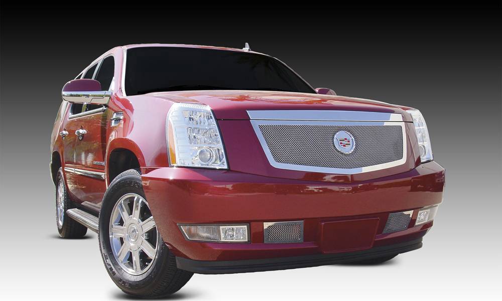 T-REX Grilles 54193 Polished Stainless Steel Small Mesh Grille Fits 2007-2014 Cadillac Escalade Escalade EXT Escalade ESV