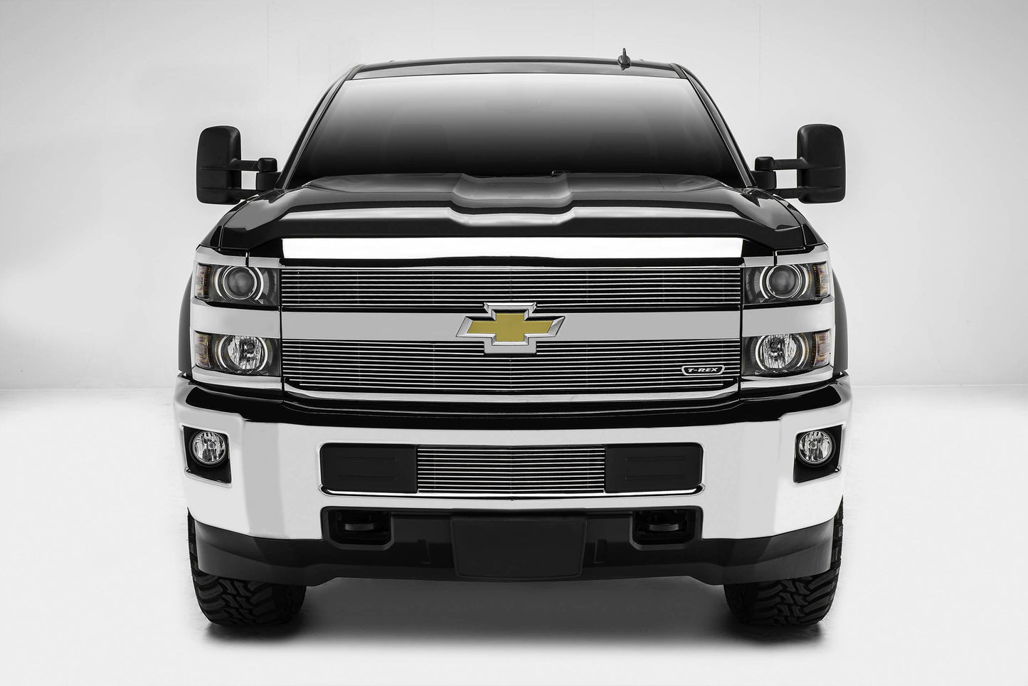 T-REX Grilles 21122 Polished Aluminum Horizontal Grille Fits 2015-2019 Chevrolet Silverado 2500