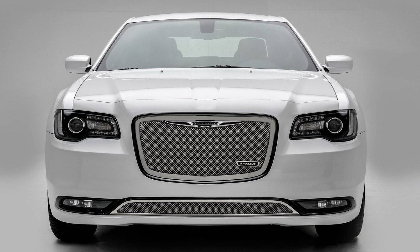 T-REX Grilles 54436 Polished Stainless Steel Small Mesh Grille Fits 2015-2018 Chrysler 300