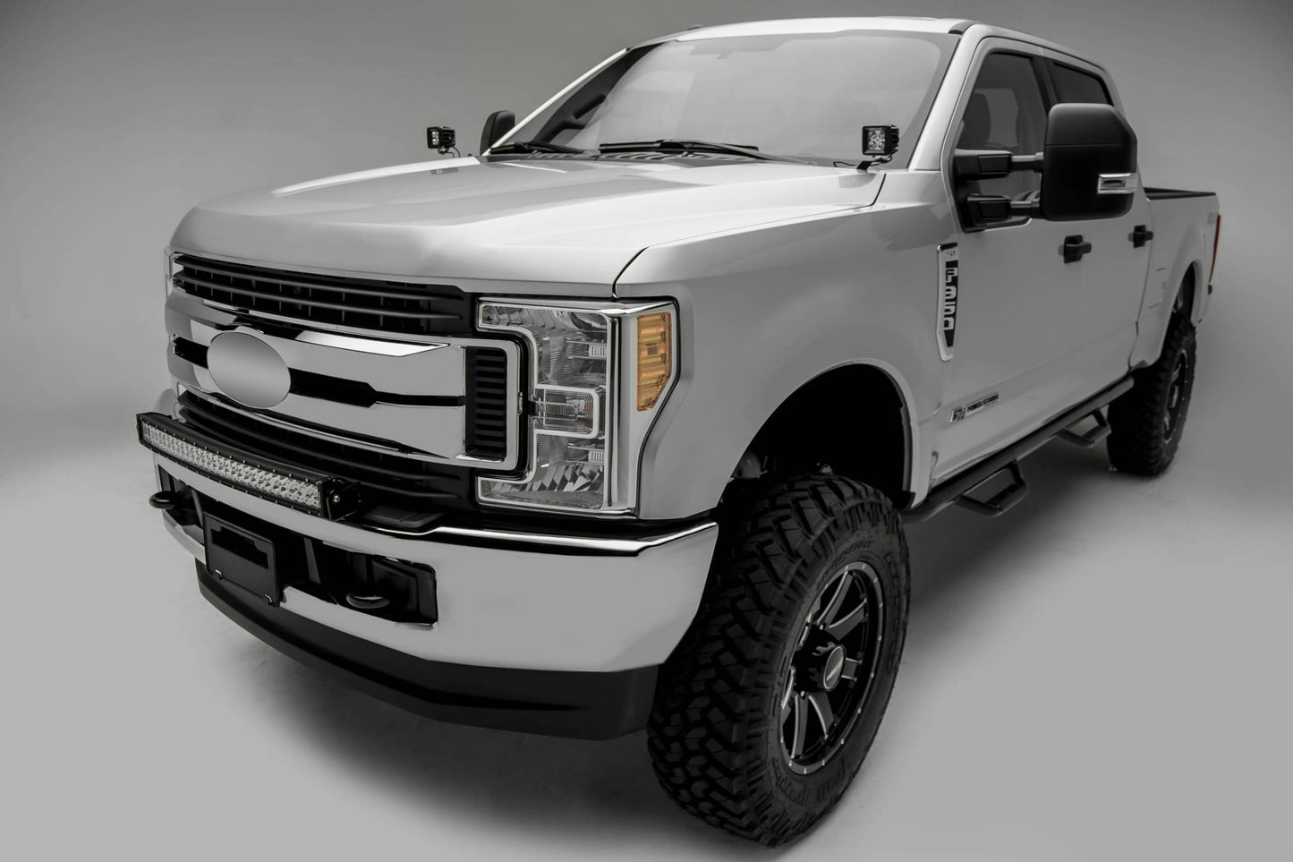 ZROADZ Z325472-KIT Black Mild Steel Front Bumper Top LED Kit Fits 2017-2019 Ford F-250 F-350 F-450 F-550