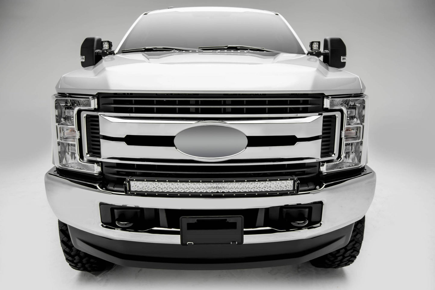 ZROADZ Z325472-KIT Black Mild Steel Front Bumper Top LED Kit Fits 2017-2019 Ford F-250 F-350 F-450 F-550