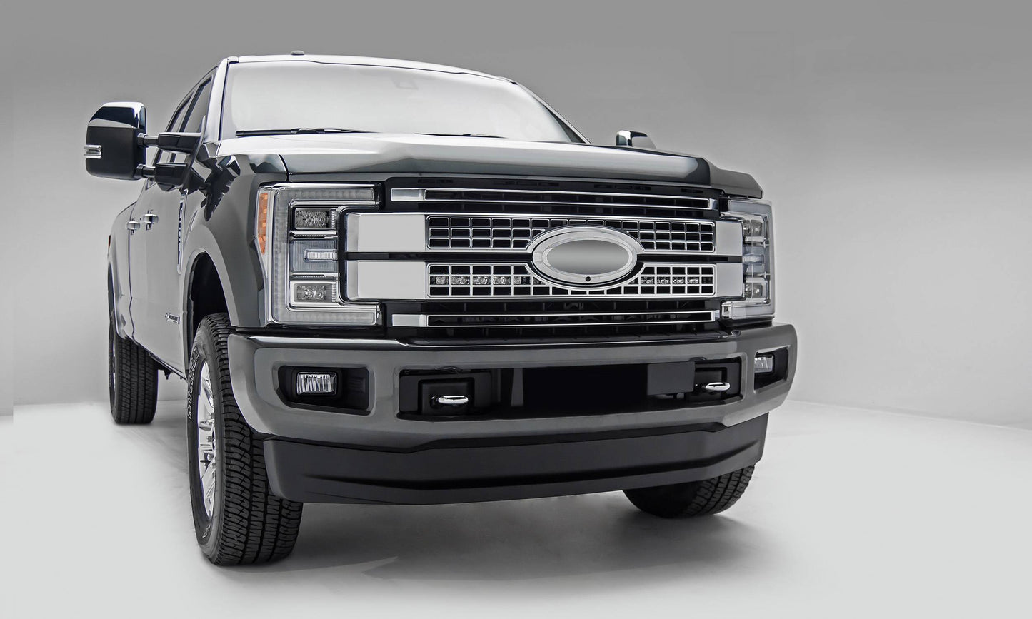 ZROADZ Z415671-KIT Black Mild Steel OEM Grille LED Kit Fits 2017-2019 Ford F-250 Platinum F-350 Platinum F-450 Platinum F-550 Platinum