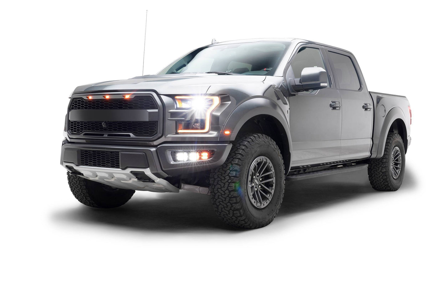 ZROADZ Z325672-KIT Black Mild Steel Front Bumper OEM Fog LED Kit Fits 2017-2020 Ford F-150 Raptor