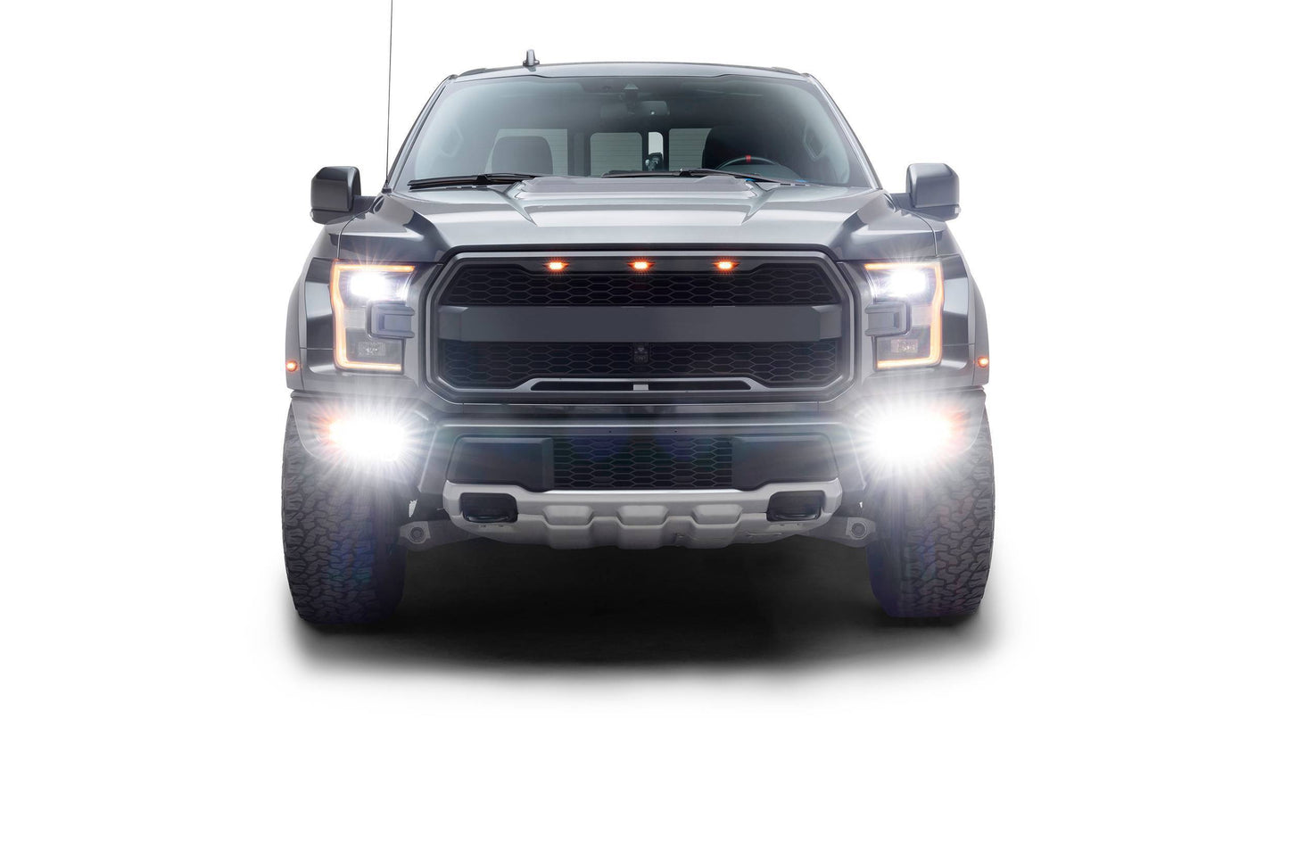 ZROADZ Z325672-KIT Black Mild Steel Front Bumper OEM Fog LED Kit Fits 2017-2020 Ford F-150 Raptor