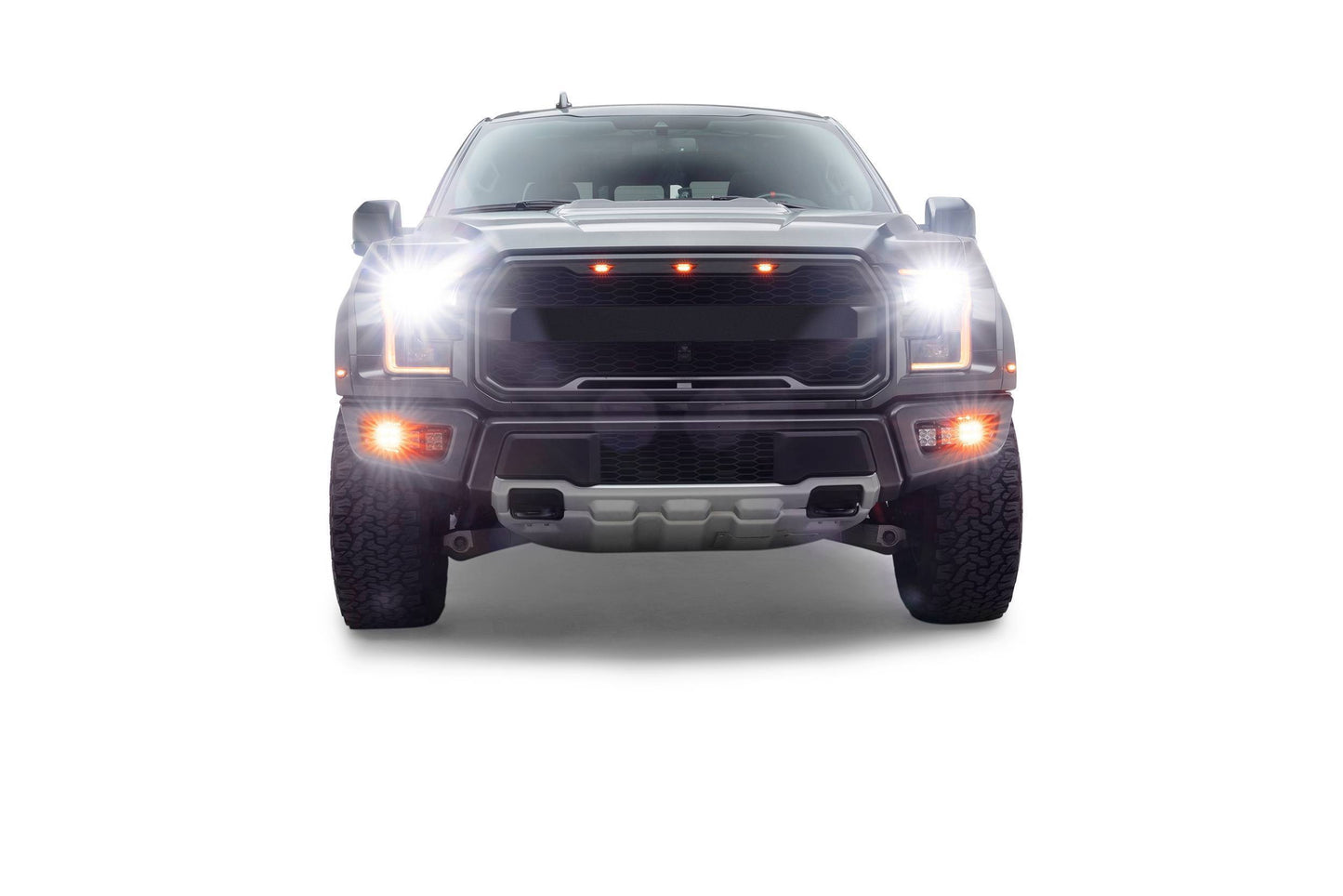 ZROADZ Z325672-KIT Black Mild Steel Front Bumper OEM Fog LED Kit Fits 2017-2020 Ford F-150 Raptor