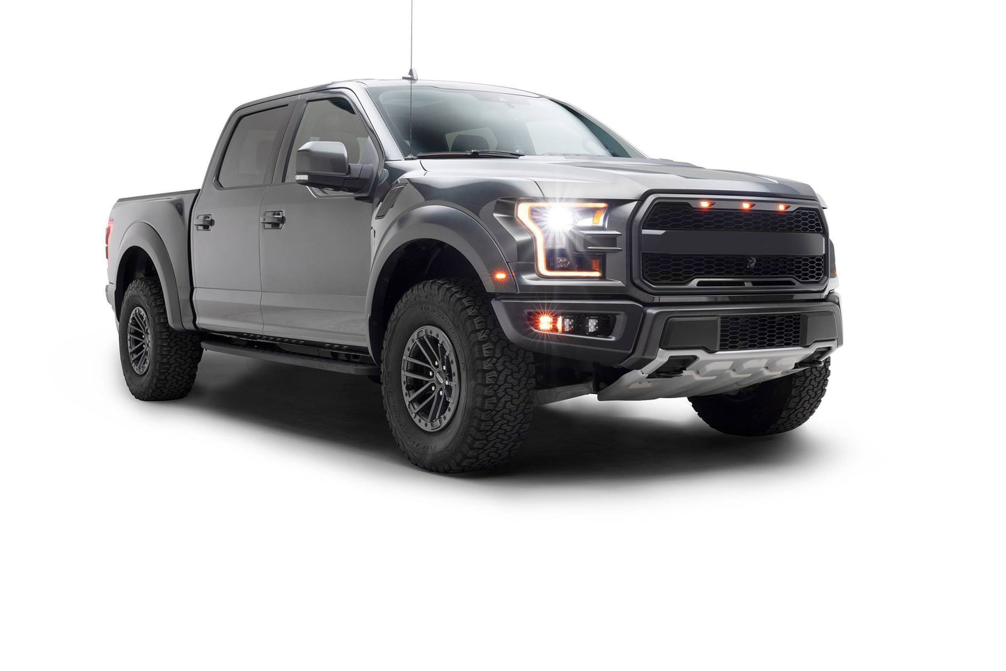 ZROADZ Z325672-KIT Black Mild Steel Front Bumper OEM Fog LED Kit Fits 2017-2020 Ford F-150 Raptor