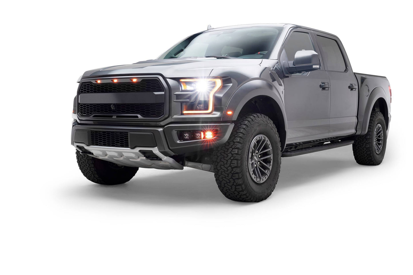 ZROADZ Z325672-KIT Black Mild Steel Front Bumper OEM Fog LED Kit Fits 2017-2020 Ford F-150 Raptor