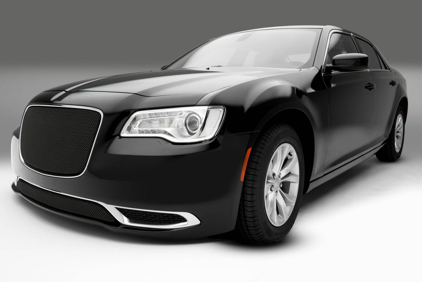 T-REX Grilles 46436 Black Mild Steel Small Mesh Grille Fits 2015-2018 Chrysler 300