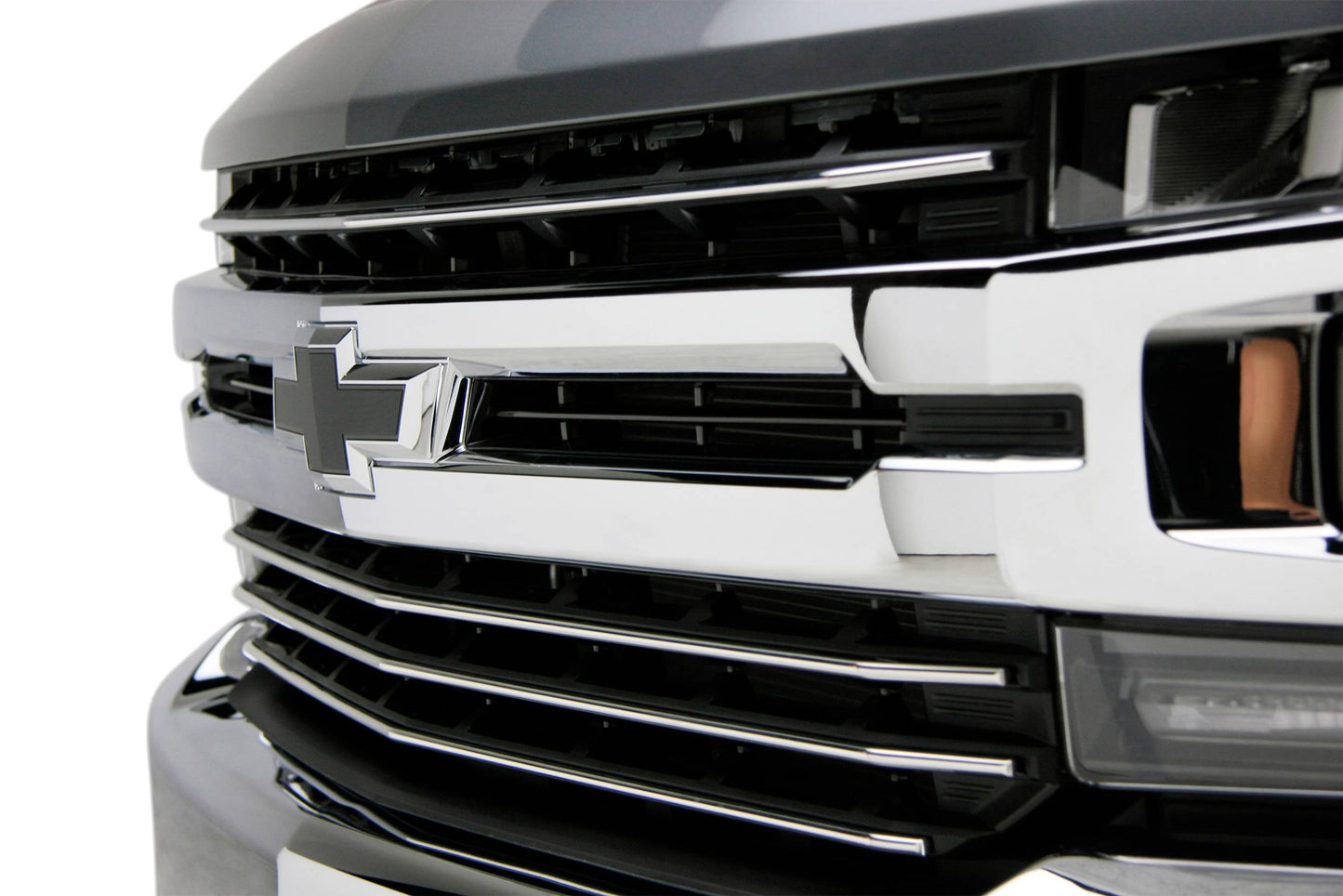 T-REX Grilles 6211232 Polished Aluminum Horizontal Round Grille Fits 2019-2022 Chevrolet Silverado 1500ÊTrail Boss Silverado 1500 RST Silverado 1500 LT