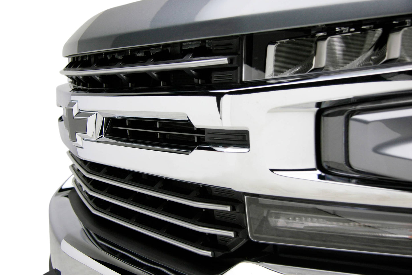 T-REX Grilles 6211236 Silver Aluminum Horizontal Round Grille Fits 2019-2022 Chevrolet Silverado 1500ÊTrail Boss Silverado 1500 RST Silverado 1500 LT