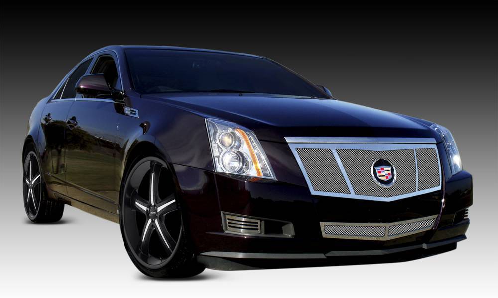T-REX Grilles 54198 Polished Stainless Steel Small Mesh Grille Fits 2008-2013 Cadillac CTS CTS Coupe CTS Sport CTS Sport Wagon
