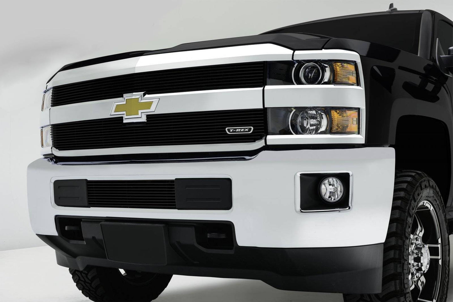 T-REX Grilles 25122B Black Aluminum Horizontal Bumper Grille Fits 2015-2019 Chevrolet Silverado 2500