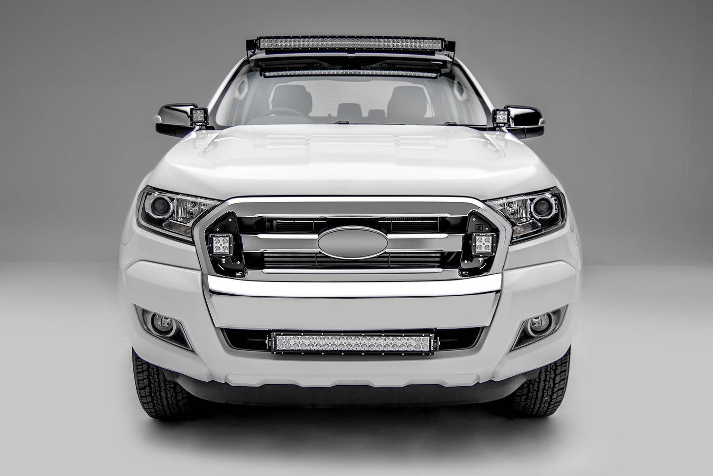 ZROADZ Z465761-KIT Black Mild Steel OEM Grille LED Kit Fits 2015-2018 Ford Ranger T6