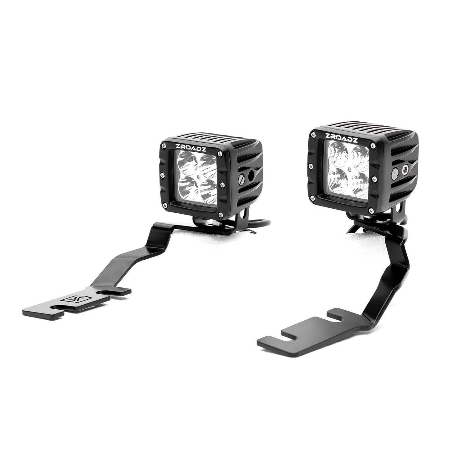 ZROADZ Z365821-KIT2 Black Mild Steel Hood Hinge LED Kit Fits 2019-2023 Ford Ranger