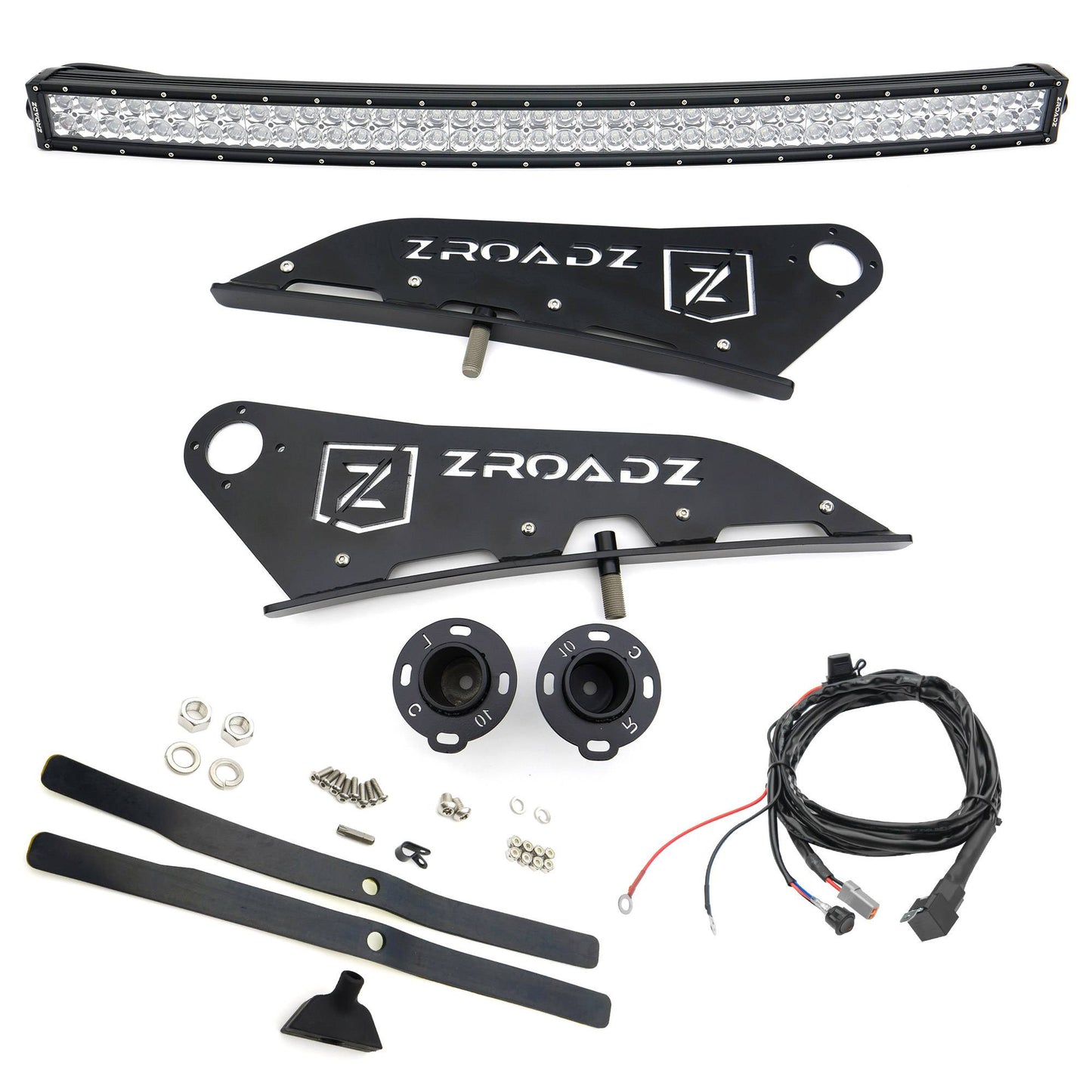 ZROADZ Z339401-KIT-C Black Mild Steel Front Roof LED Kit Fits 2005 -2023 Toyota Tacoma
