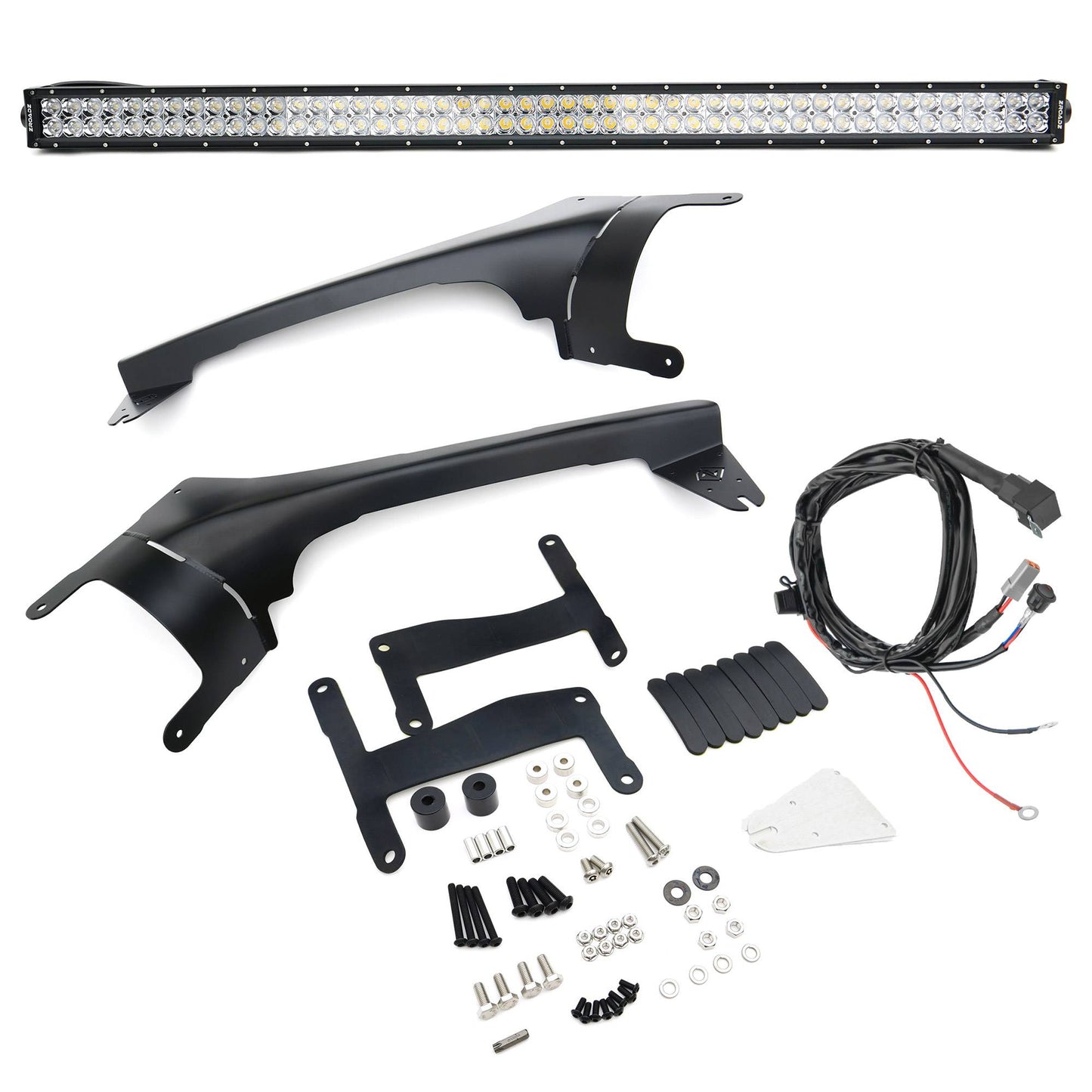 ZROADZ Z374831-KIT Black Mild Steel Front Roof LED Kit Fits 2019-2023 Jeep Gladiator