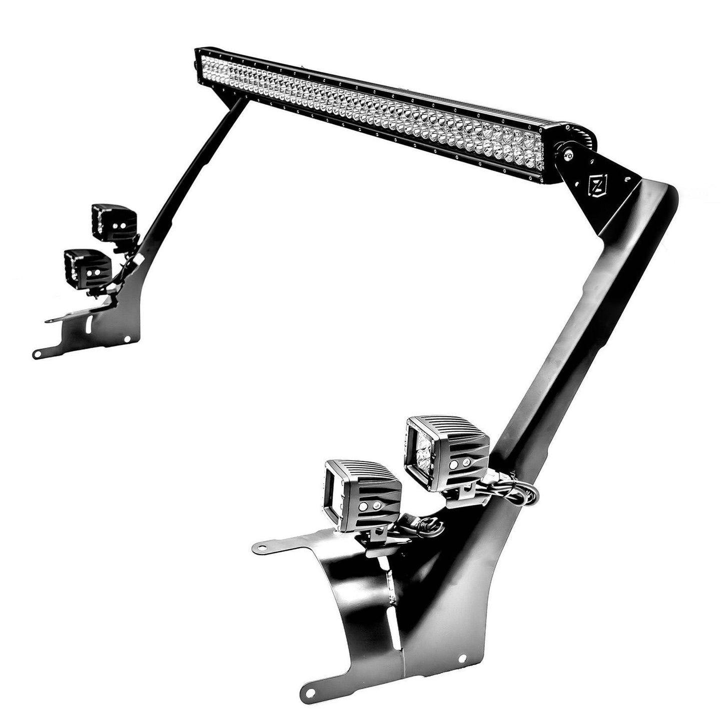ZROADZ Z374831-KIT4 Black Mild Steel Front Roof LED Kit Fits 2019-2023 Jeep Gladiator