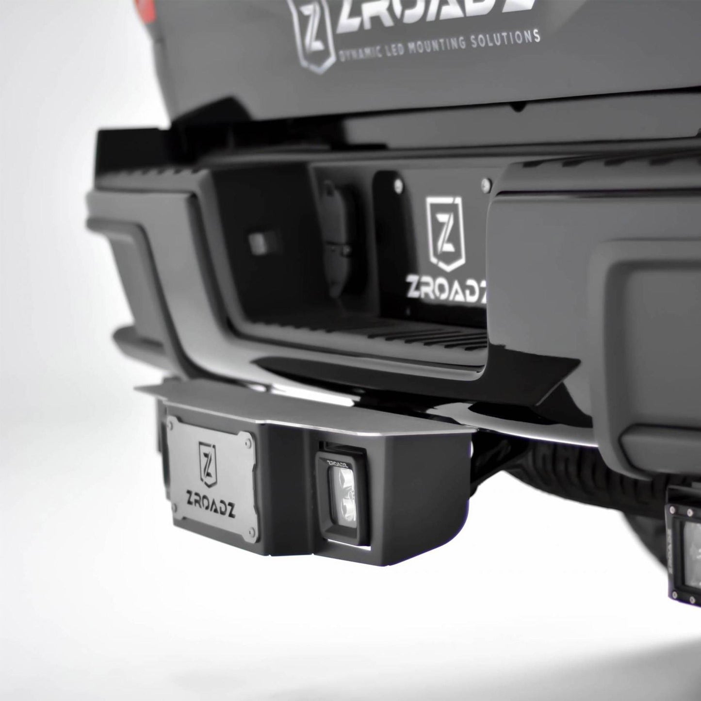ZROADZ Z390010 Black Mild Steel with Stainless Steel Step Hitch Step LED Bracket