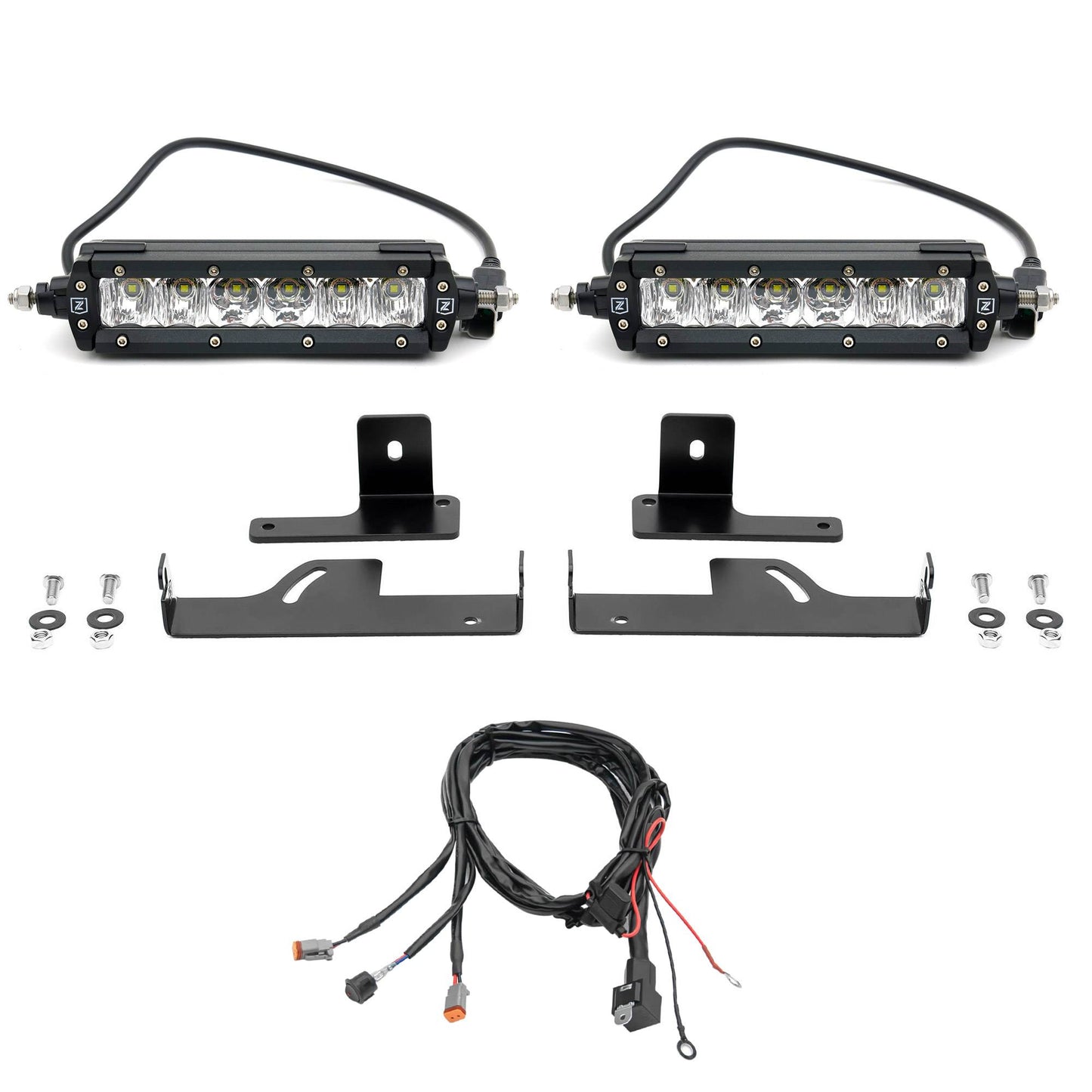ZROADZ Z385881-KIT Black Mild Steel Rear Bumper LED Kit Fits 2019-2023 Ford Ranger