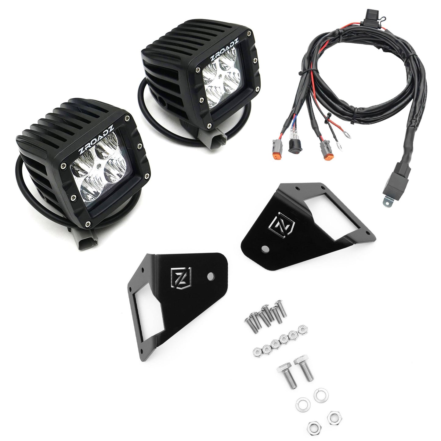 ZROADZ Z334811-KIT Black Mild Steel Front Roof LED Kit Fits 2007-2018 Jeep Wrangler JK Wrangler JKU