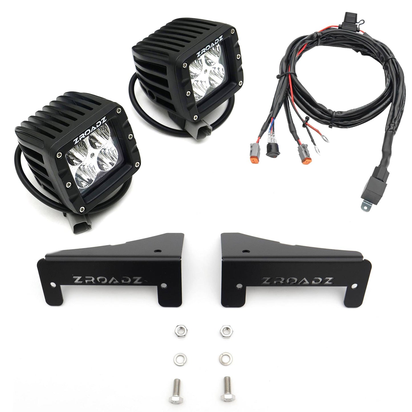 ZROADZ Z384812-KIT Black Stainless Steel Tail Light Top LED Kit Fits 2007-2018 Jeep Wrangler JK Wrangler JKU