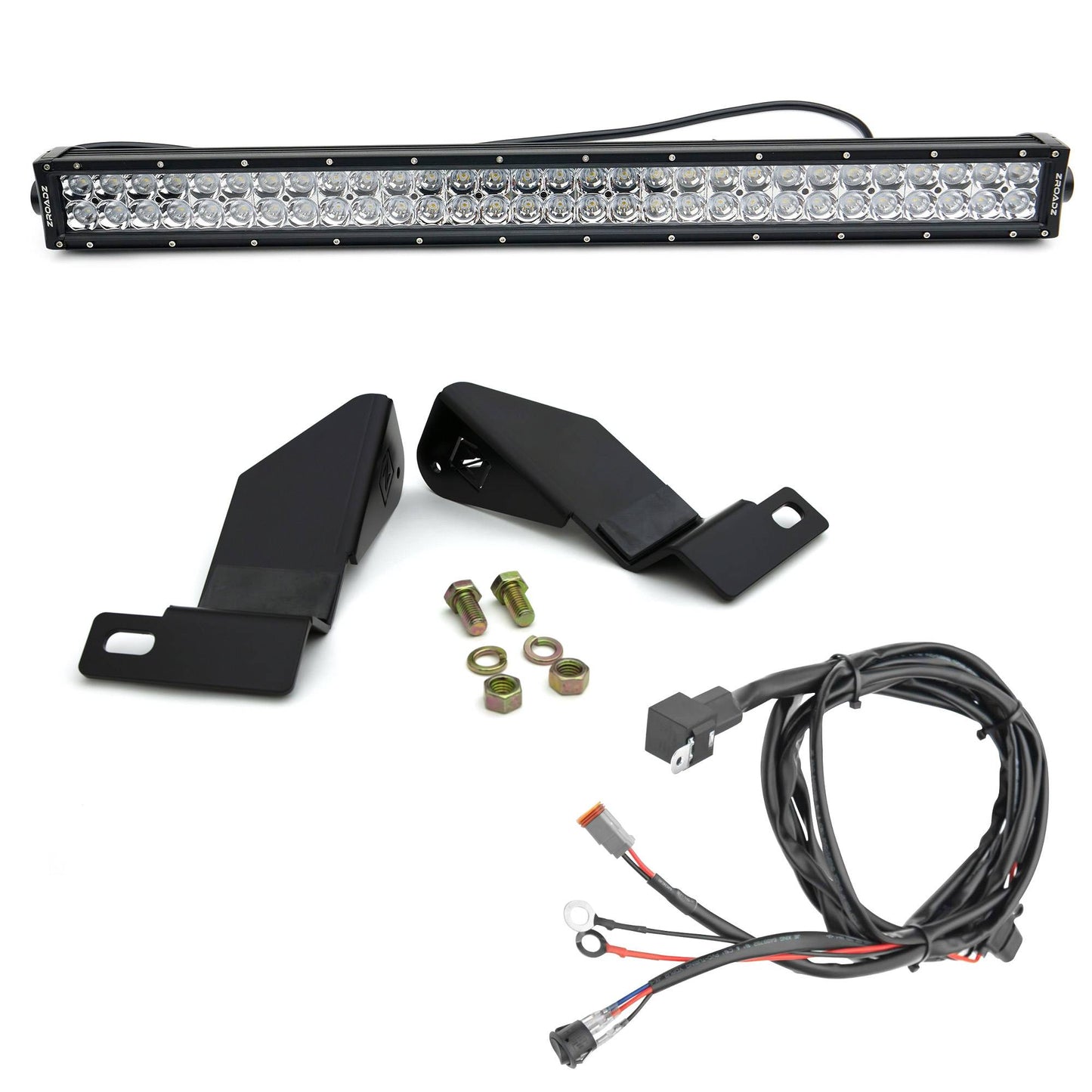 ZROADZ Z322051-KIT Black Mild Steel Front Bumper Top LED Kit Fits 2007-2013 Chevrolet Silverado 1500