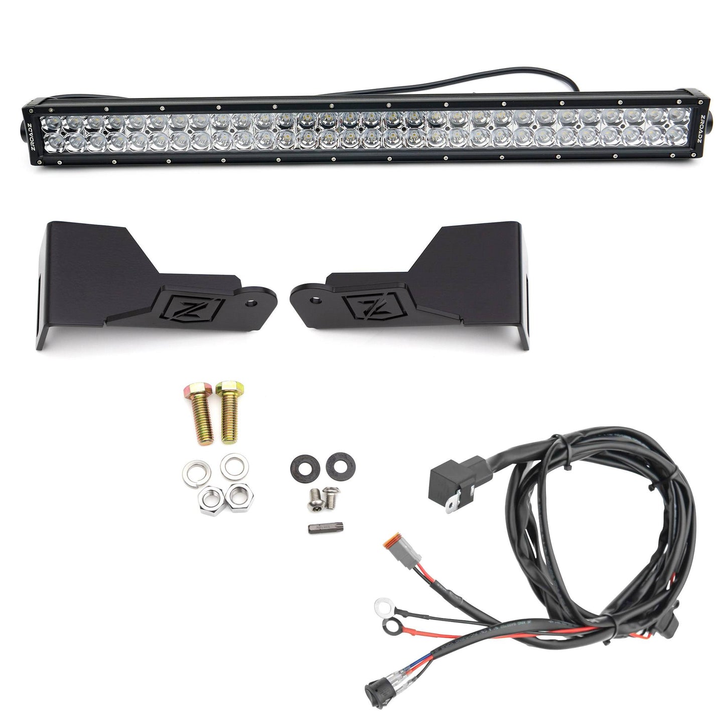 ZROADZ Z325631-KIT Black Mild Steel Front Bumper Top LED Kit Fits 2008-2010 Ford F-250 F-350 F-450 F-550