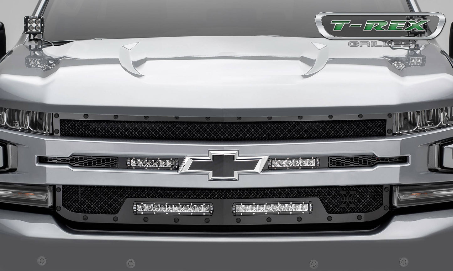 T-REX Grilles 6311261-BR Black Mild Steel Small Mesh Grille Fits 2019-2022 Chevrolet Silverado 1500