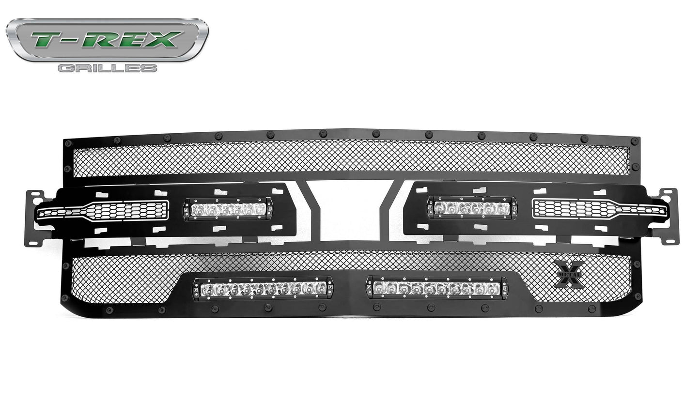 T-REX Grilles 6311261-BR Black Mild Steel Small Mesh Grille Fits 2019-2022 Chevrolet Silverado 1500
