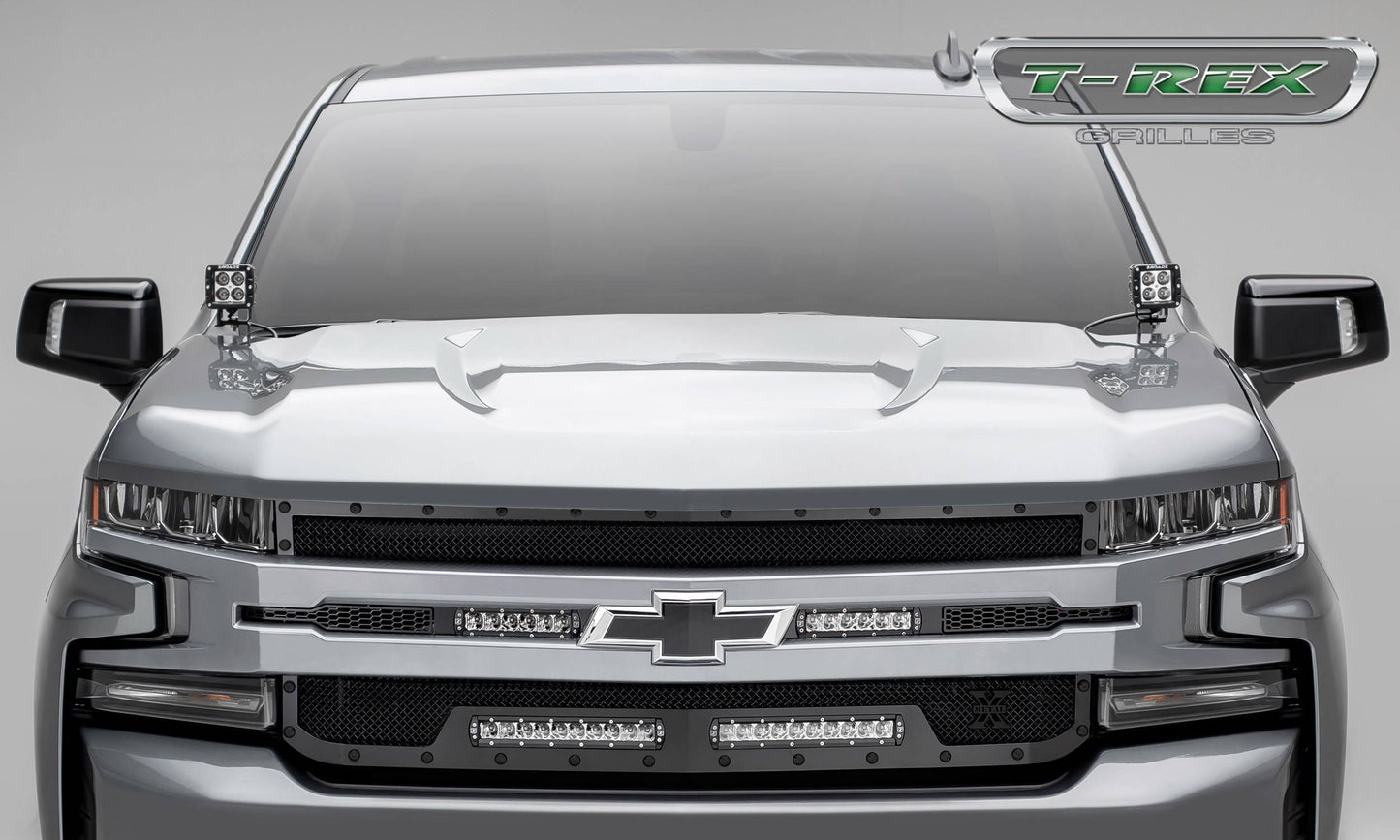 T-REX Grilles 6311261-BR Black Mild Steel Small Mesh Grille Fits 2019-2022 Chevrolet Silverado 1500