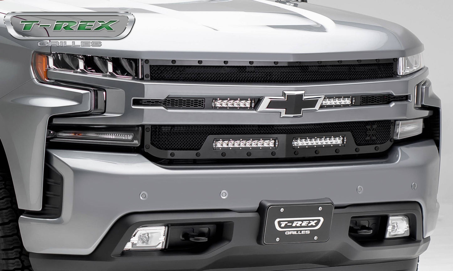 T-REX Grilles 6311261-BR Black Mild Steel Small Mesh Grille Fits 2019-2022 Chevrolet Silverado 1500