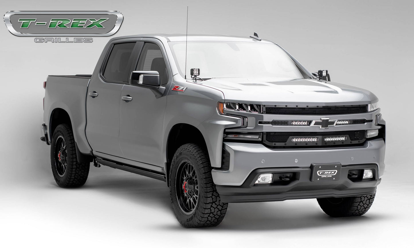 T-REX Grilles 6311261-BR Black Mild Steel Small Mesh Grille Fits 2019-2022 Chevrolet Silverado 1500