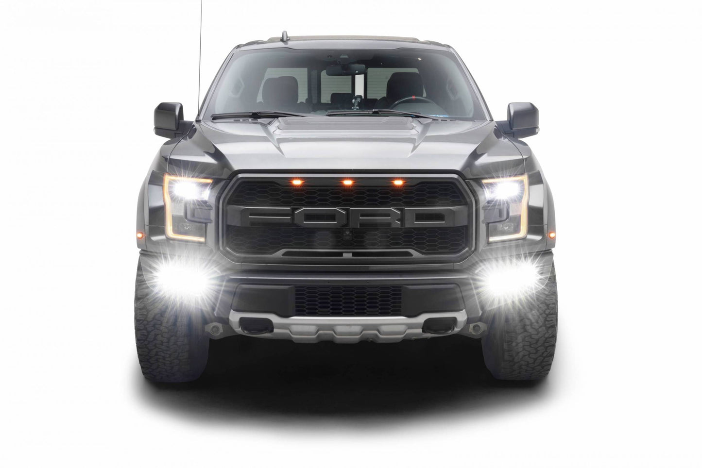 ZROADZ Z325652-KIT Black Mild Steel Front Bumper OEM Fog LED Kit Fits 2017-2020 Ford F-150 Raptor