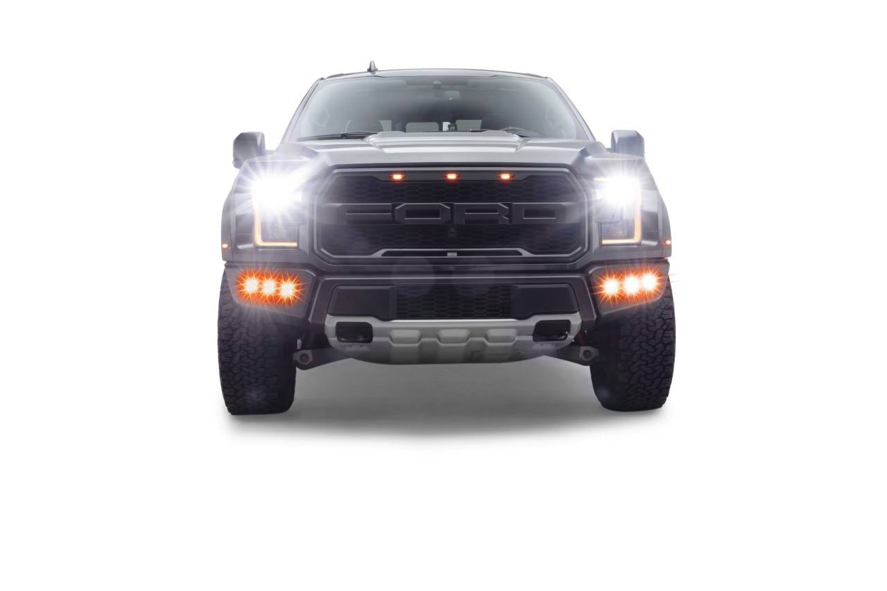 ZROADZ Z325673-KIT Black Mild Steel Front Bumper OEM Fog LED Kit Fits 2017-2020 Ford F-150 Raptor