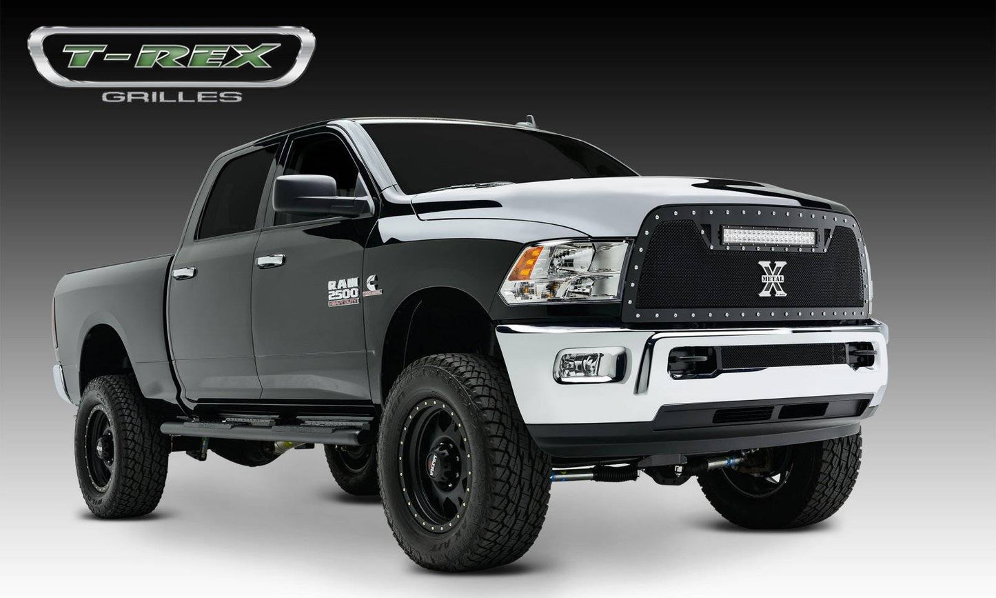 T-REX Grilles 6314531 Black Mild Steel Small Mesh Grille Fits 2010-2012 Ram 2500 3500