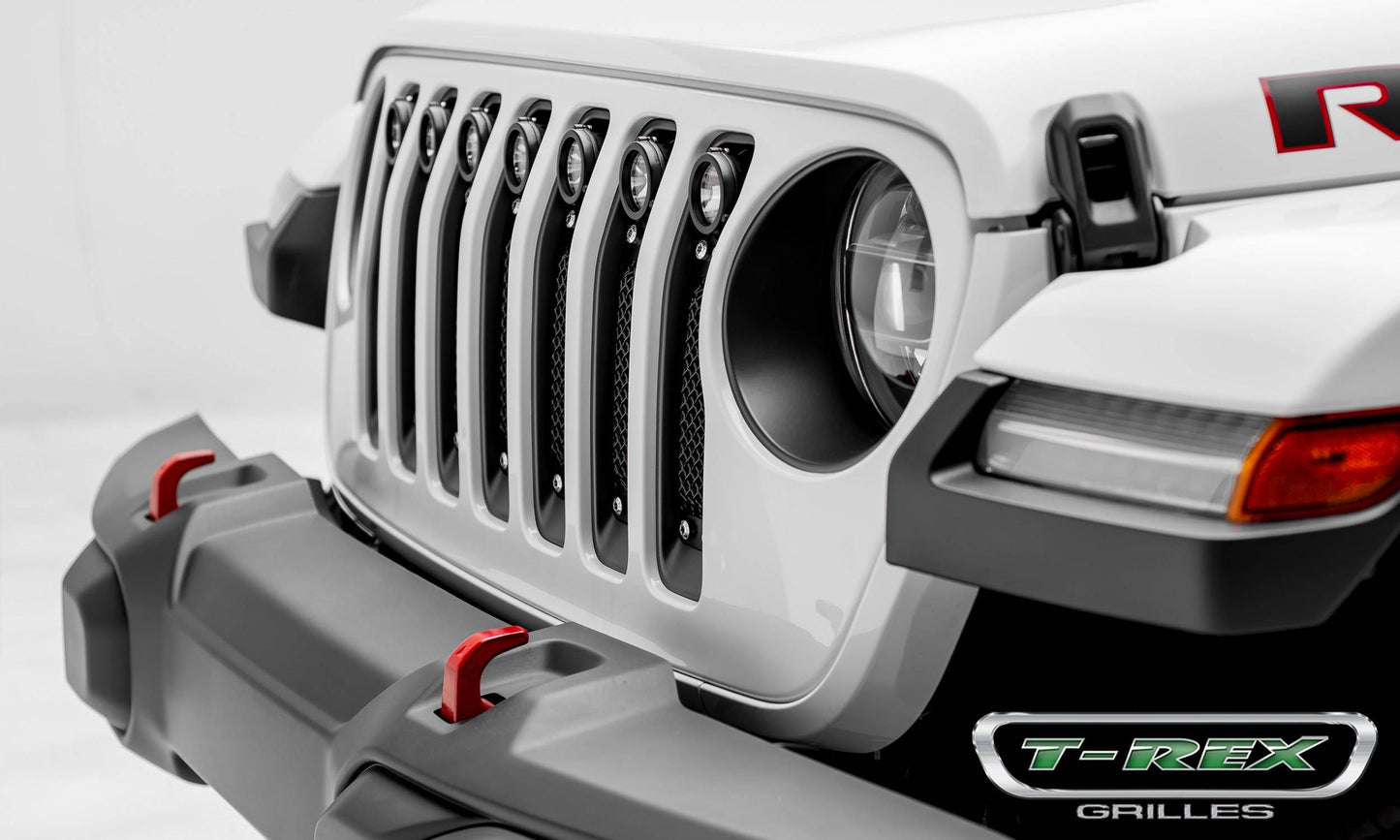 T-REX Grilles 6314931 Black Mild Steel Small Mesh Grille Fits 2020-2023 Jeep Gladiator Overland Gladiator Rubicon
