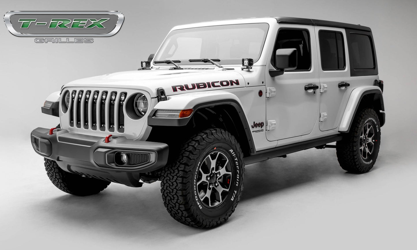 T-REX Grilles 6314931 Black Mild Steel Small Mesh Grille Fits 2020-2023 Jeep Gladiator Overland Gladiator Rubicon