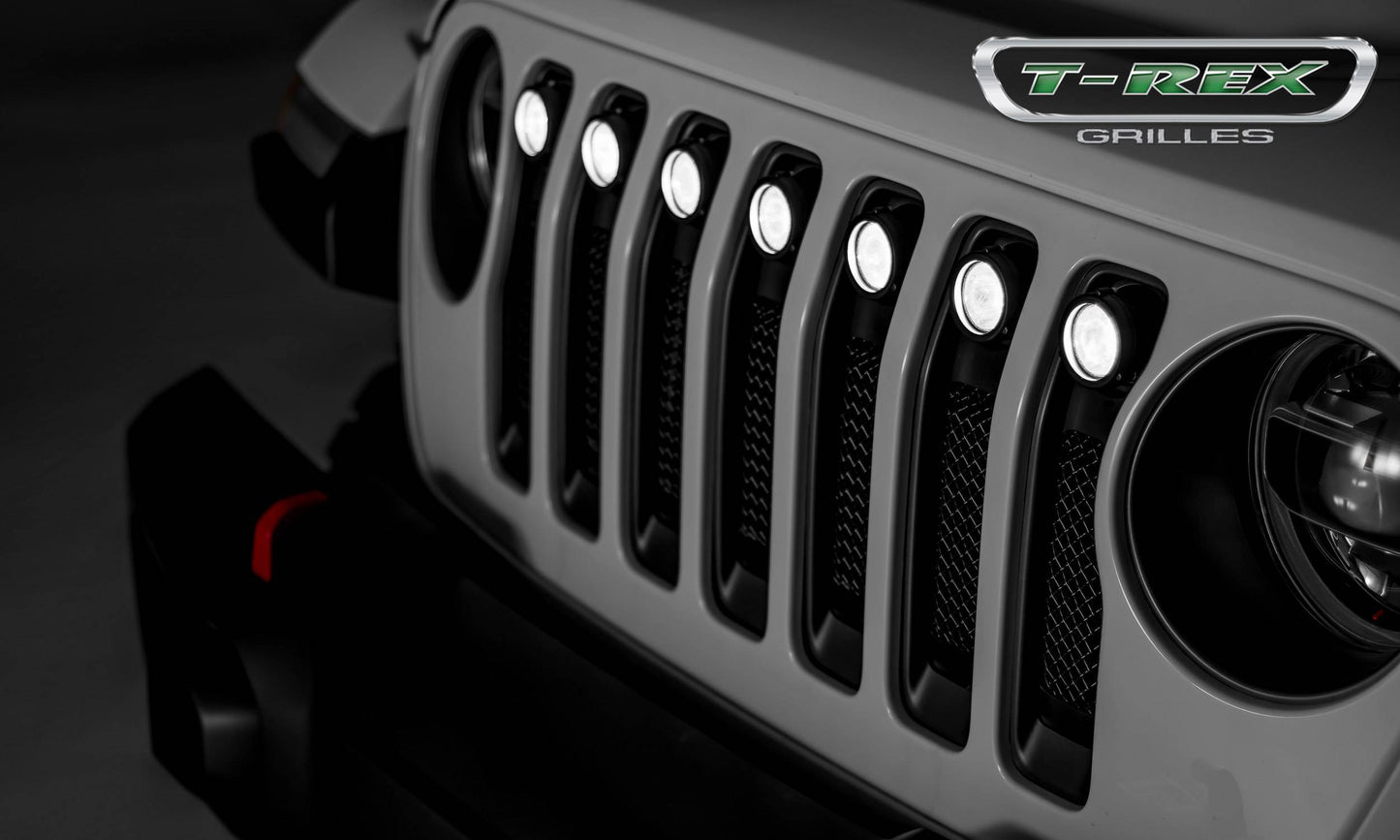 T-REX Grilles 6314941 Black Mild Steel Small Mesh Grille Fits 2020-2023 Jeep Gladiator Overland Gladiator Rubicon