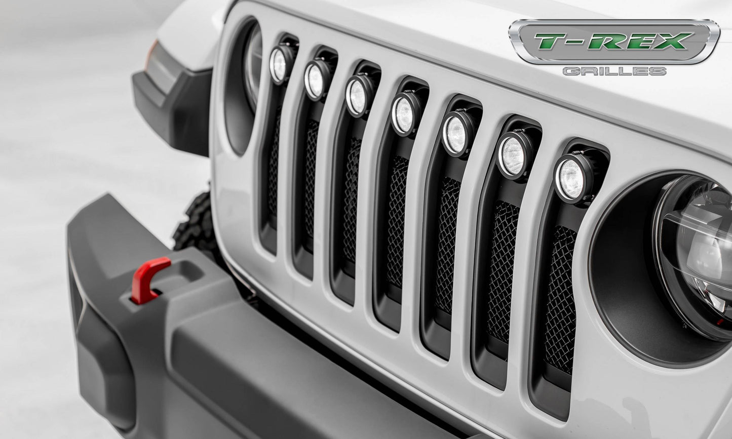T-REX Grilles 6314941 Black Mild Steel Small Mesh Grille Fits 2020-2023 Jeep Gladiator Overland Gladiator Rubicon