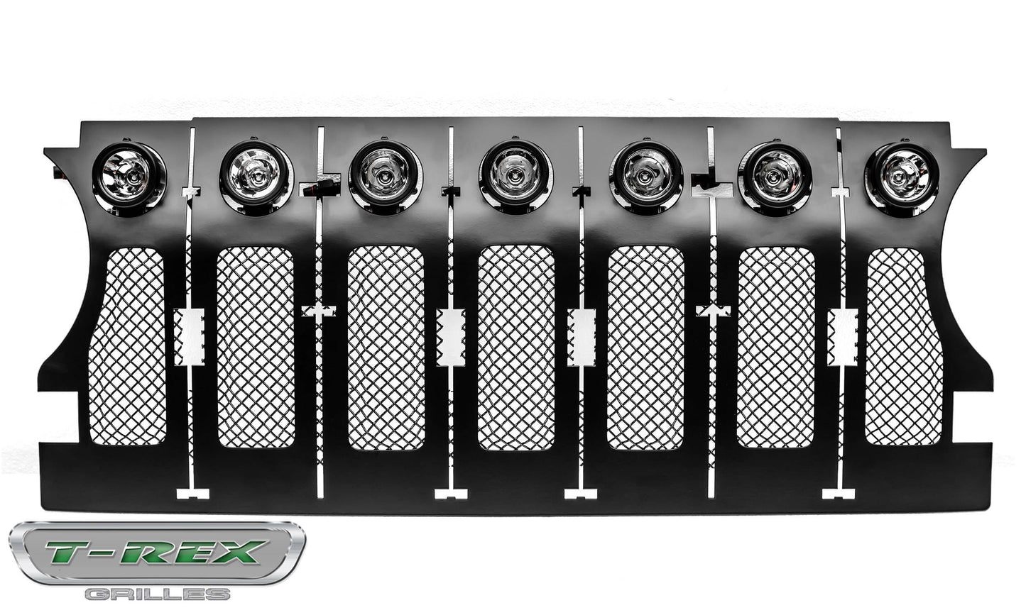T-REX Grilles 6314941 Black Mild Steel Small Mesh Grille Fits 2020-2023 Jeep Gladiator Overland Gladiator Rubicon