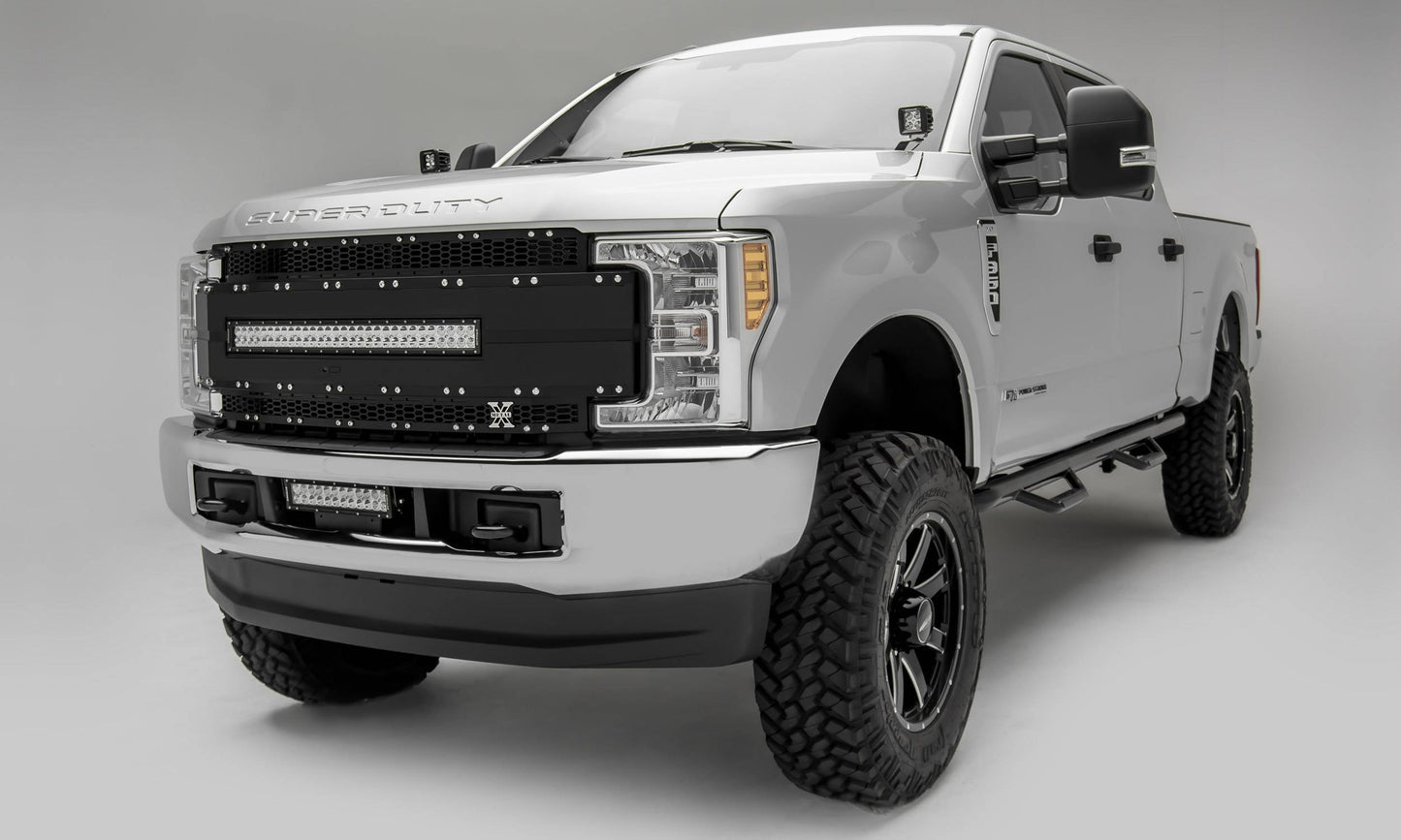 T-REX Grilles 6315491 Black Aluminum Laser Cut Pattern Grille Fits 2017-2019 Ford F-250 F-350 F-450 F-550