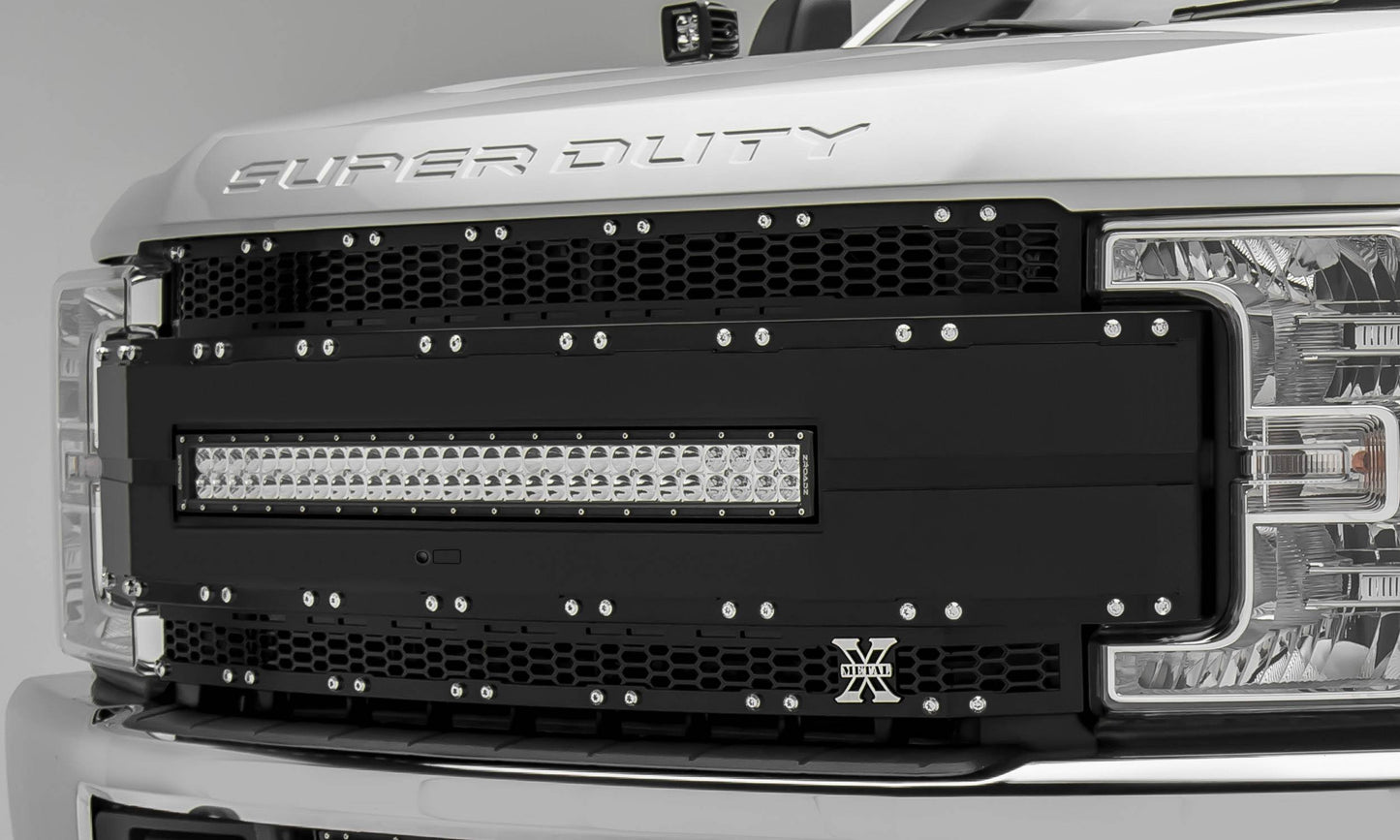 T-REX Grilles 6315491 Black Aluminum Laser Cut Pattern Grille Fits 2017-2019 Ford F-250 F-350 F-450 F-550