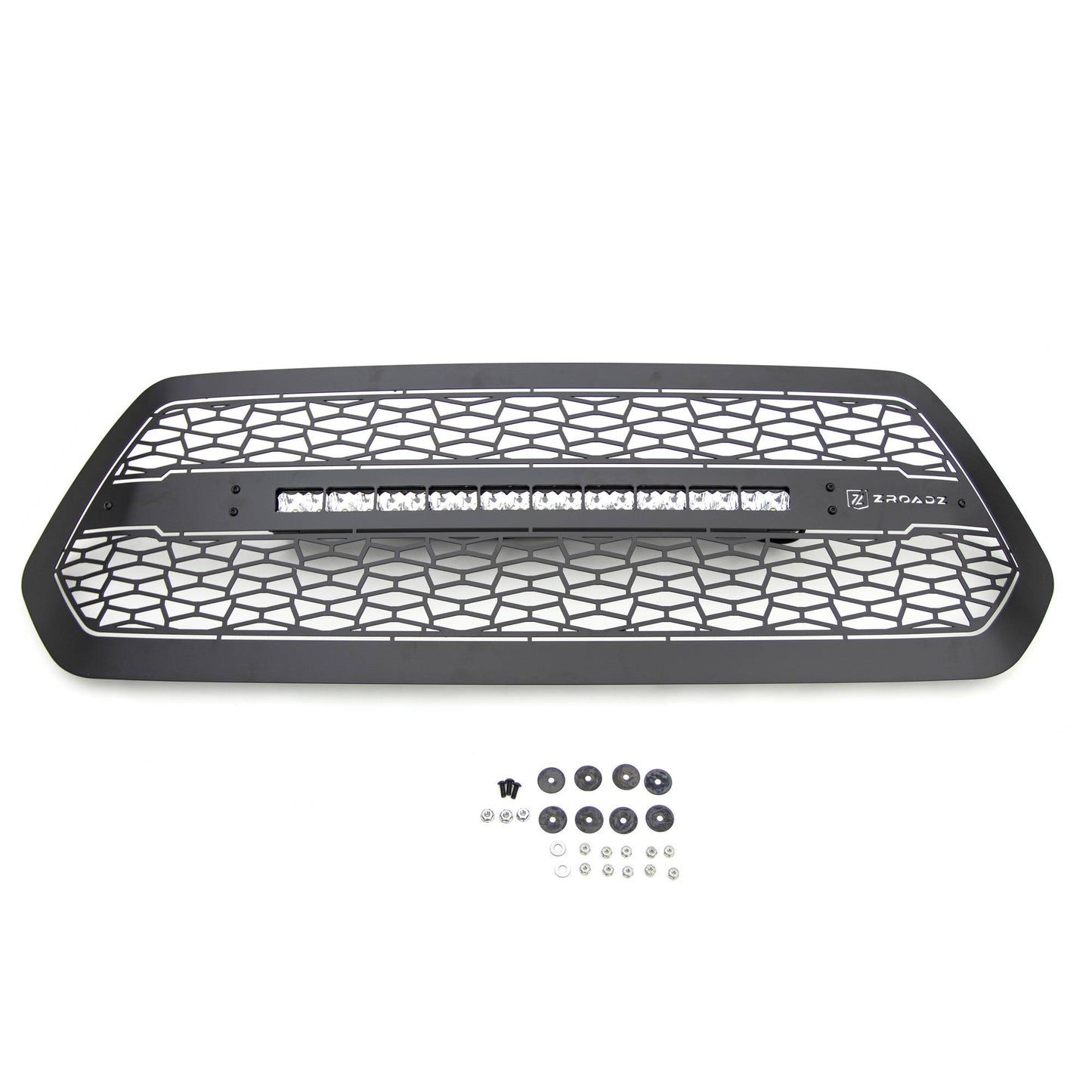 ZROADZ Z319411 Black Mild Steel Main Grille Fits 2016-2017 Toyota Tacoma